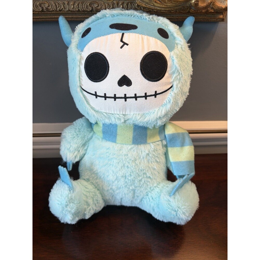 NEW Furrybones Yeti Ape Man Snowman Skeleton Plush Toy Doll Scarf NWT 10"